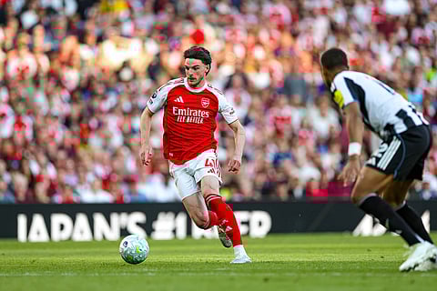Declan Rice in action against Newcastle United
