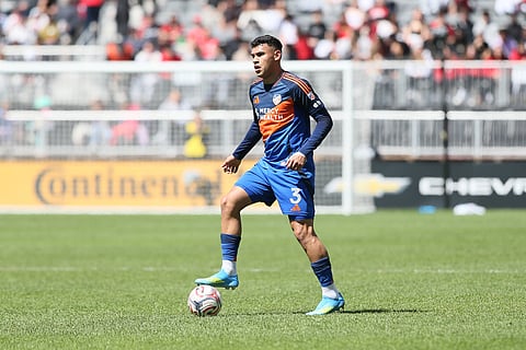 Gilberto Flores of FC Cincinnati in action