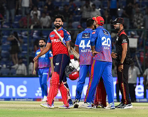 Punjab Kings skipper Shreyas Iyer celebrates their win over Delhi Capitals