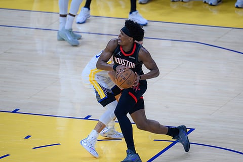 Amen Thompson of Houston Rockets in action