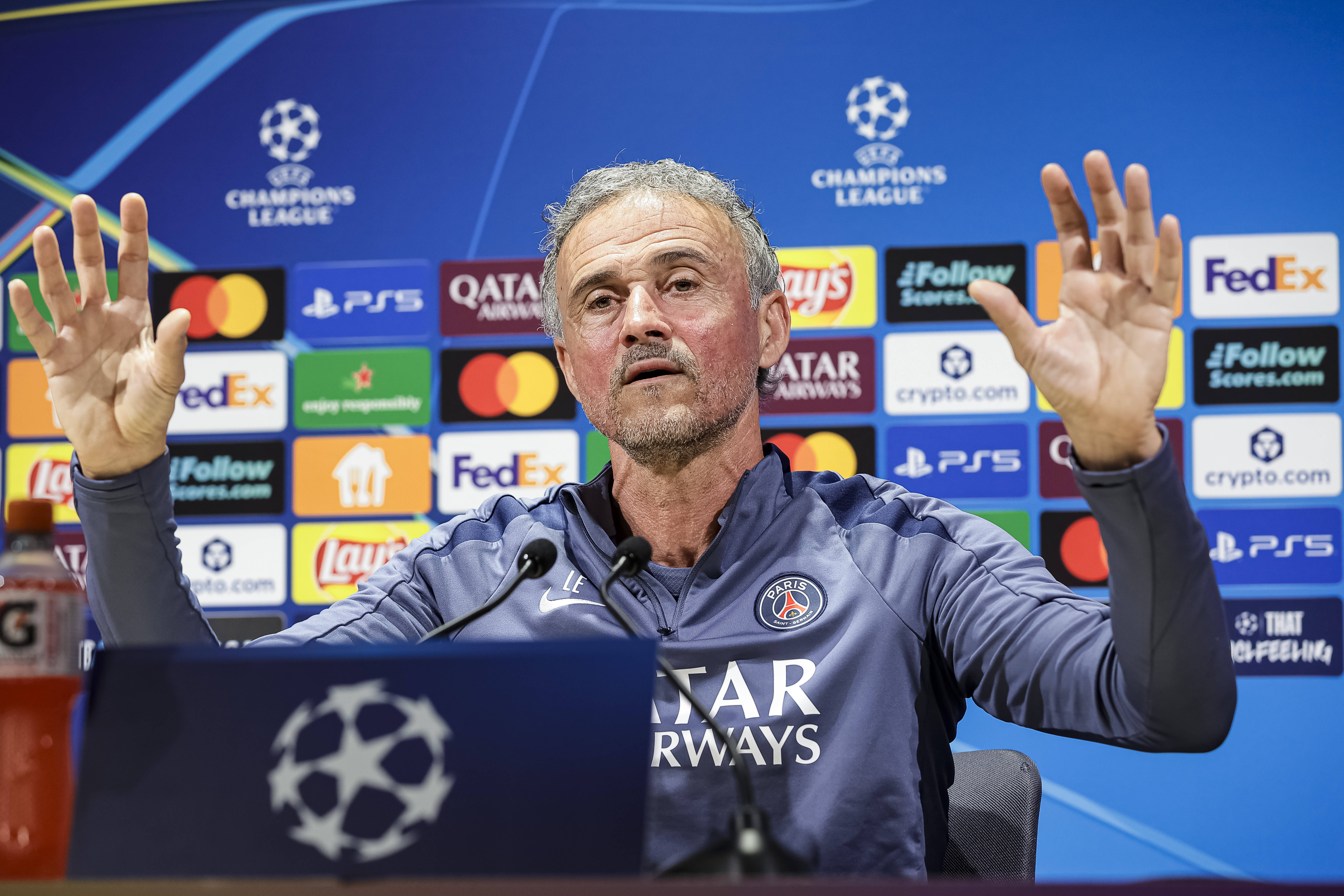Luis Enrique during pre-match press conference