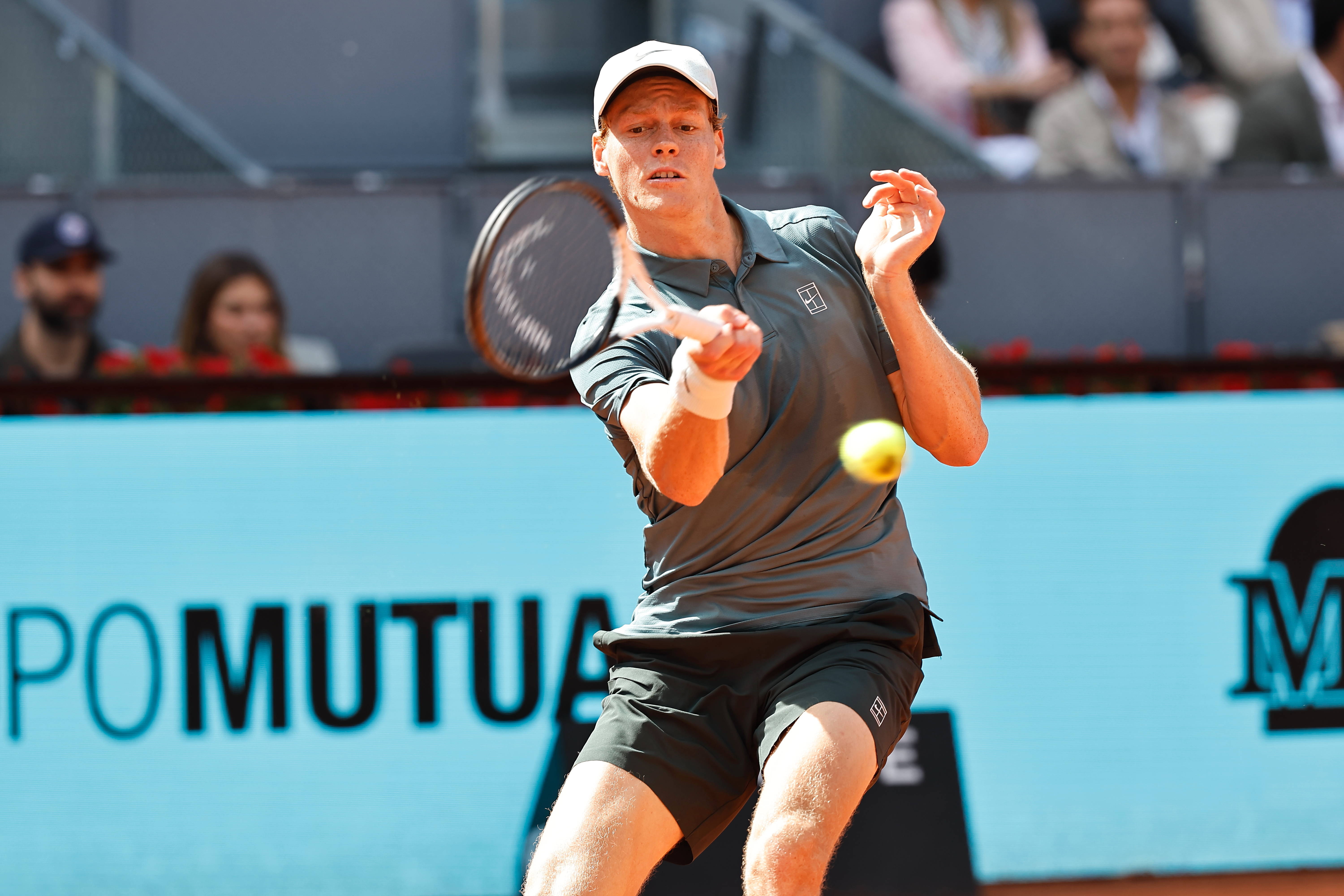 Jannik Sinner in action at Madrid Open