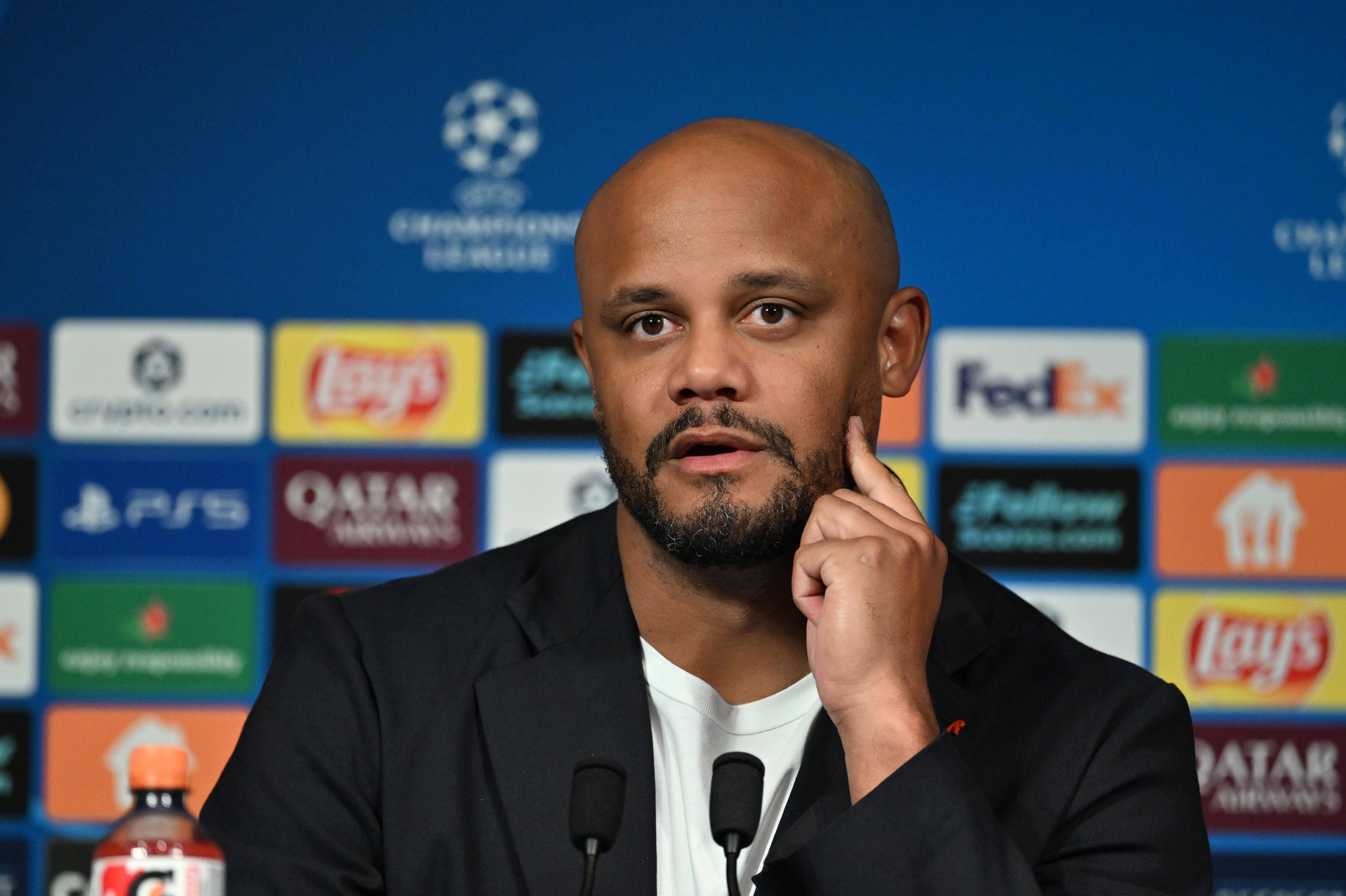 Vincent Kompany at press conference