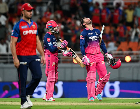 Rajasthan Royals' celebrate their win over Punjab Kings