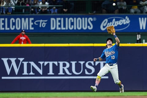 Milwaukee Brewers right fielder Sal Frelick