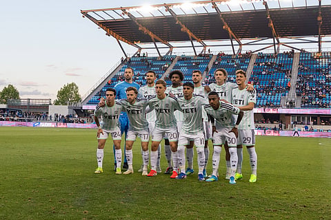 Austin FC pose for a team photo