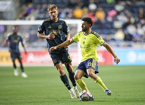 Nashville SC and Philadelphia Union players in action