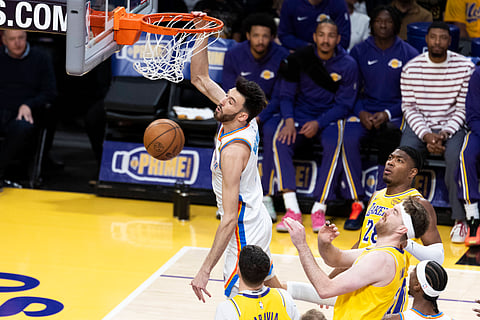 Chet Holmgren in action against LA Lakers