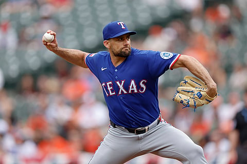 Texas Rangers pitcher Nathan Eovaldi