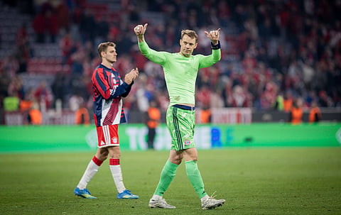 Manuel Neuer at full time at the Allianz Arena