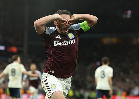 John McGinn celebrates his goal against Nottingham Forest
