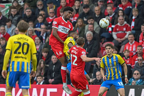 Middlesbrough and Southampton players in action
