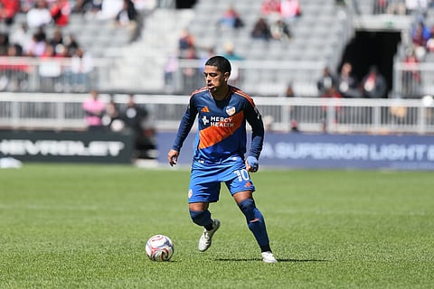 Evander of FC Cincinnati in action