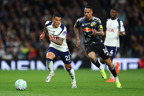 Tottenham Hotspur and Leeds United players in action