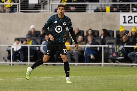 Minnesota United defender Anthony Markanich in action
