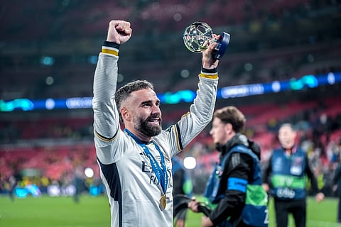 Dani Carvajal after Real Madrid's 15th UCL win