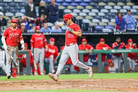 Los Angeles Angels infielder Adam Frazier