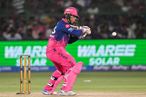 Vaibhav Sooryavanshi in action against Lucknow Super Giants