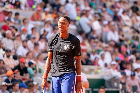 Gael Monfils during practice session ahead of French Open