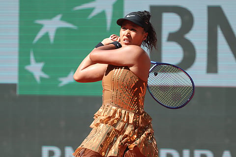Naomi Osaka in action against Laura Siegemund