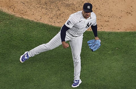 New York Yankees pitcher Fernando Cruz in action