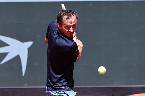 Daniil Medvedev in action