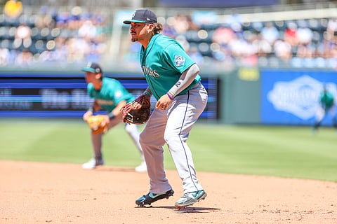 Seattle Mariners baseman Josh Naylor in action