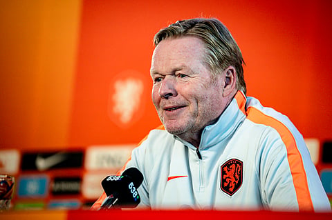 Ronald Koeman during World Cup squad announcement