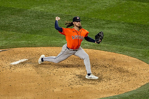 Houston Astros pitcher Spencer Arrighetti