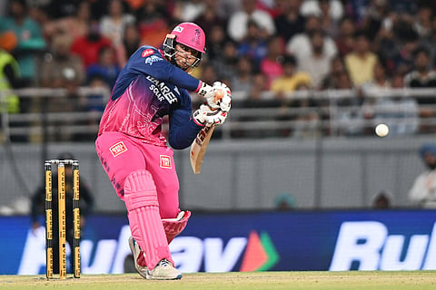 Vaibhav Sooryavanshi in action against Gujarat Titans