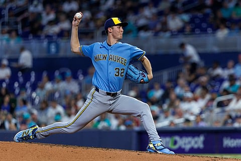 Milwaukee Brewers pitcher Jacob Misiorowski