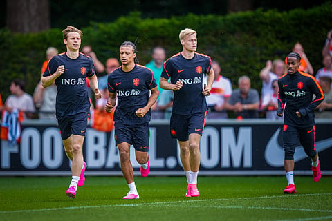 Netherlands players during training session