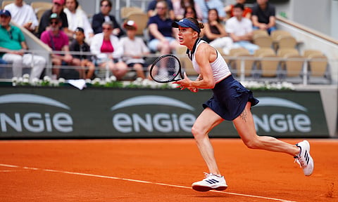 Elina Svitolina in action at the French Open