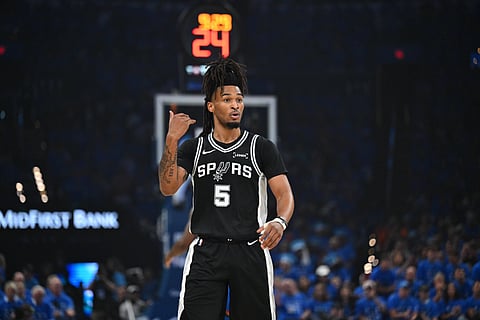 San Antonio Spurs player Stephon Castle