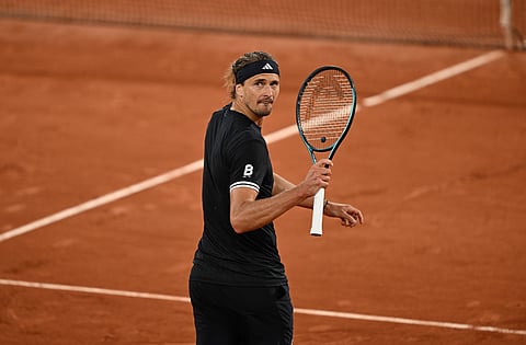 Alexander Zverev in action at the French Open