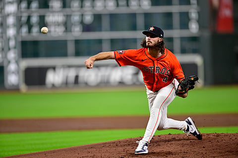 Houston Astros pitcher Spencer Arrighetti
