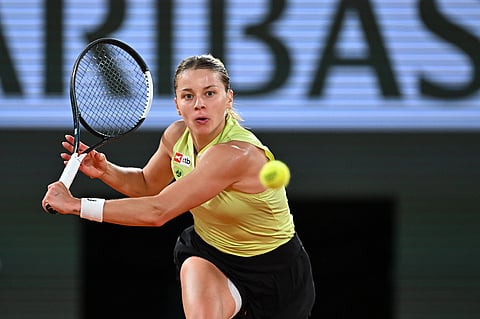 Maja Chwalinska in action at the French Open