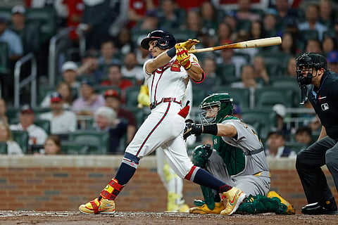 Mauricio Dubon of Atlanta Braves in action