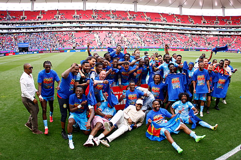 DR Congo celebrate after securing qualification to the FIFA World Cup