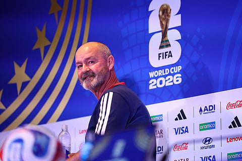 Steve Clarke during the pre-match press conference