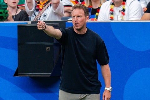 Julian Nagelsmann on the touchline against Curacao
