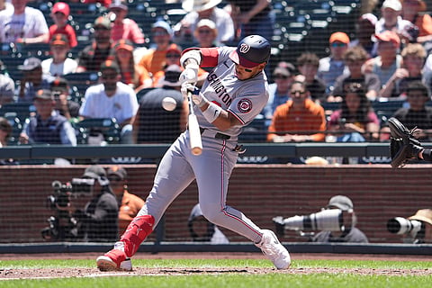 Washington Nationals baseman Jorbit Vivas in action