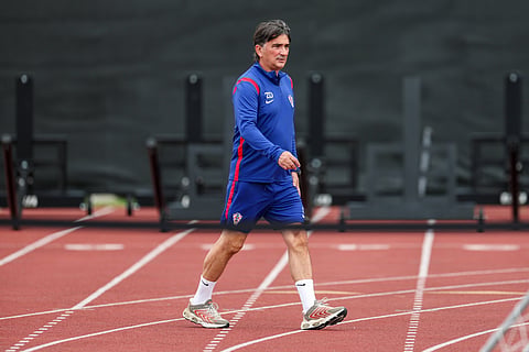 Croatia coach Zlatko Dalic during training session