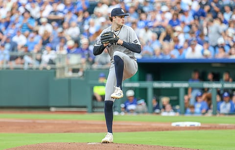 New York Yankees pitcher Cam Schlittler in action