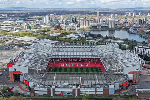 An aerial view of Manchester United stadium, Old Trafford
