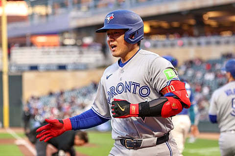 Toronto Blue Jays baseman Kazuma Okamoto