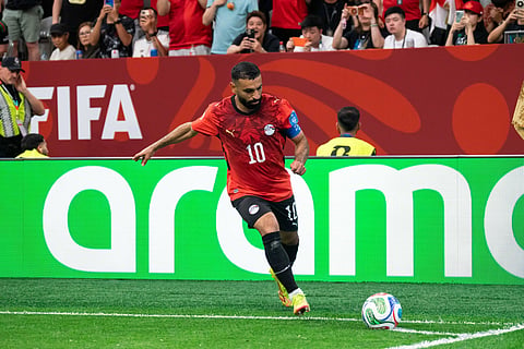 Mohamed Salah in action for Egypt