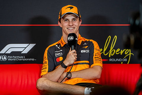 Oscar Piastri attends the press conference