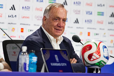 Dick Advocaat pictured during a press conference