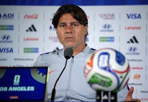 Mauricio Pochettino pictured during pre-match press conference